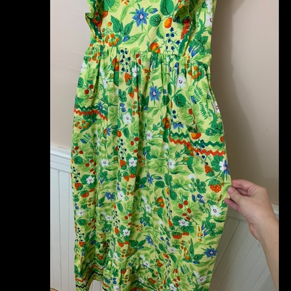 Vintage 1960s ric rac trimmed ruffle maxi frock - Picture 4 of 6